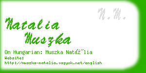 natalia muszka business card